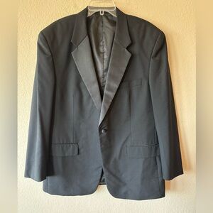 Vintage Barry Tuxedo Single Breasted Black 100% Wool Jacket 44R